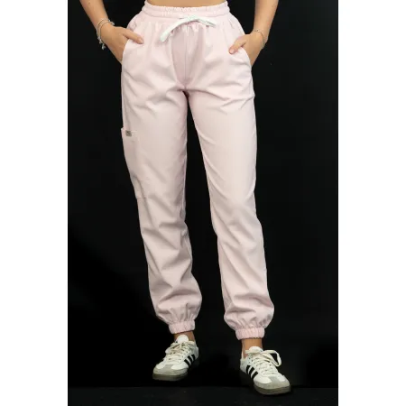 Spodnie medyczne SCRUBS MEDI TEDDY - LLEVANTI POWDER ROSE